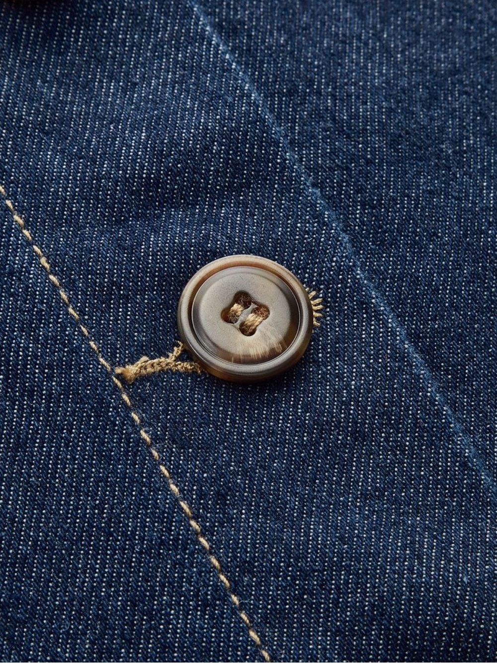 Commense Drawstring Button-Front Denim Cami Mini Dress - Picture 4 of 6